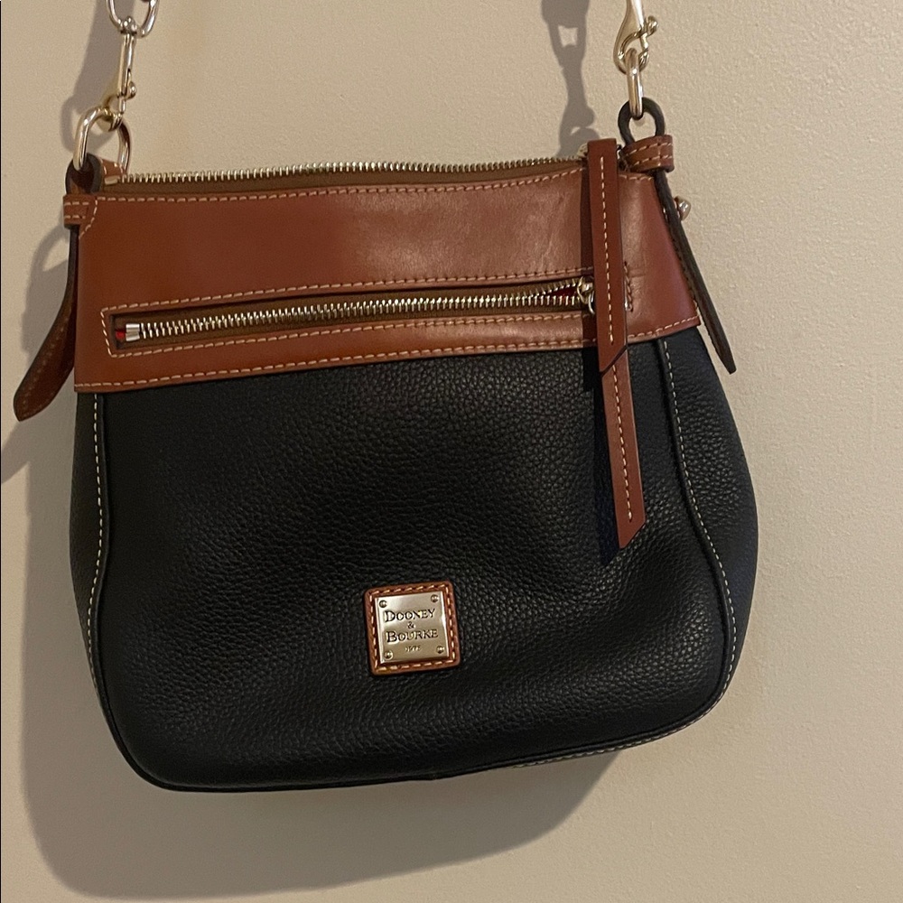 Dooney & Bourke Black and Tan Crossbody Bag